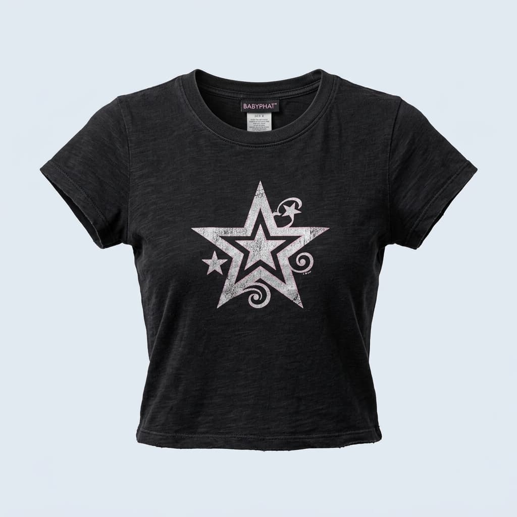 Metallic Star Baby Tee view 2
